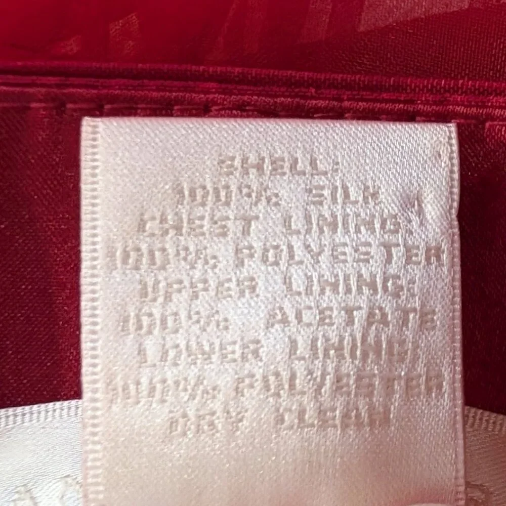 Anny Taylor Raspberry Red Silk Strapless Fit & Flare Taffeta Dress Sz 6 - Picture 5 of 8